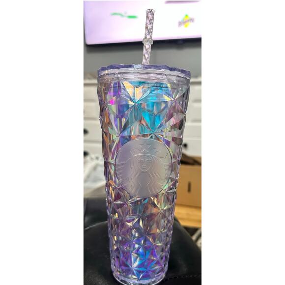 Starbucks Christmas Holiday 2023 Clear Diamond Prism Venti Tumbler - Picture 1 of 5